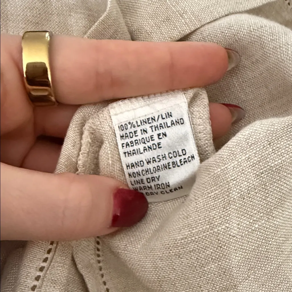 Talbots  100% Linen Button up - Image 8