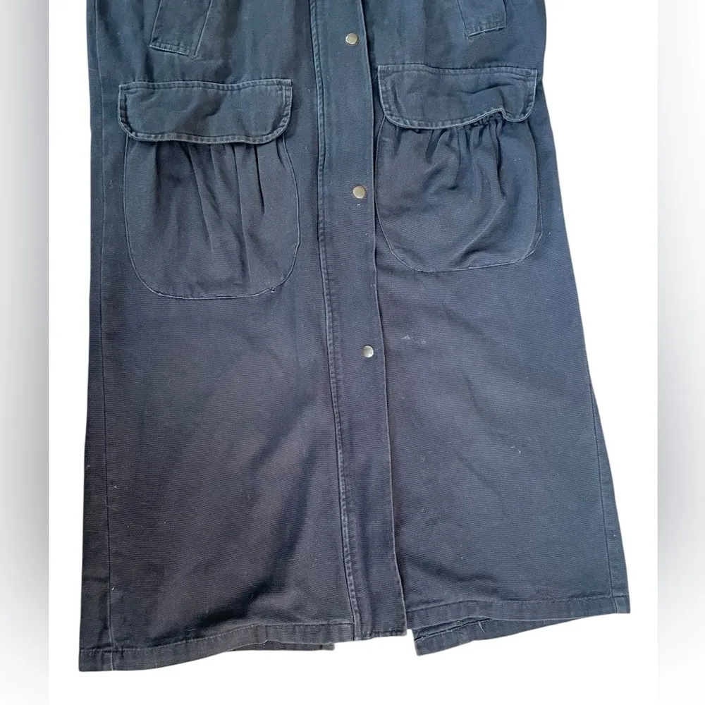 Feathertop Outdoor Vintage 90s Australian Stockman’s Oilskins Trench Barn Coat Blue Size M - Image 3