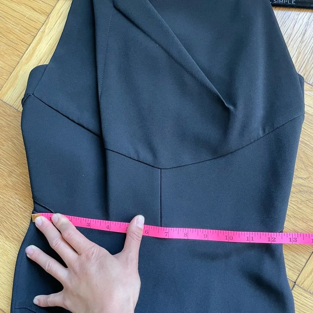 NWT Roland Mouret $2470 Black Gabelle Stretch Double Crepe Dress Sz 2 - Image 9