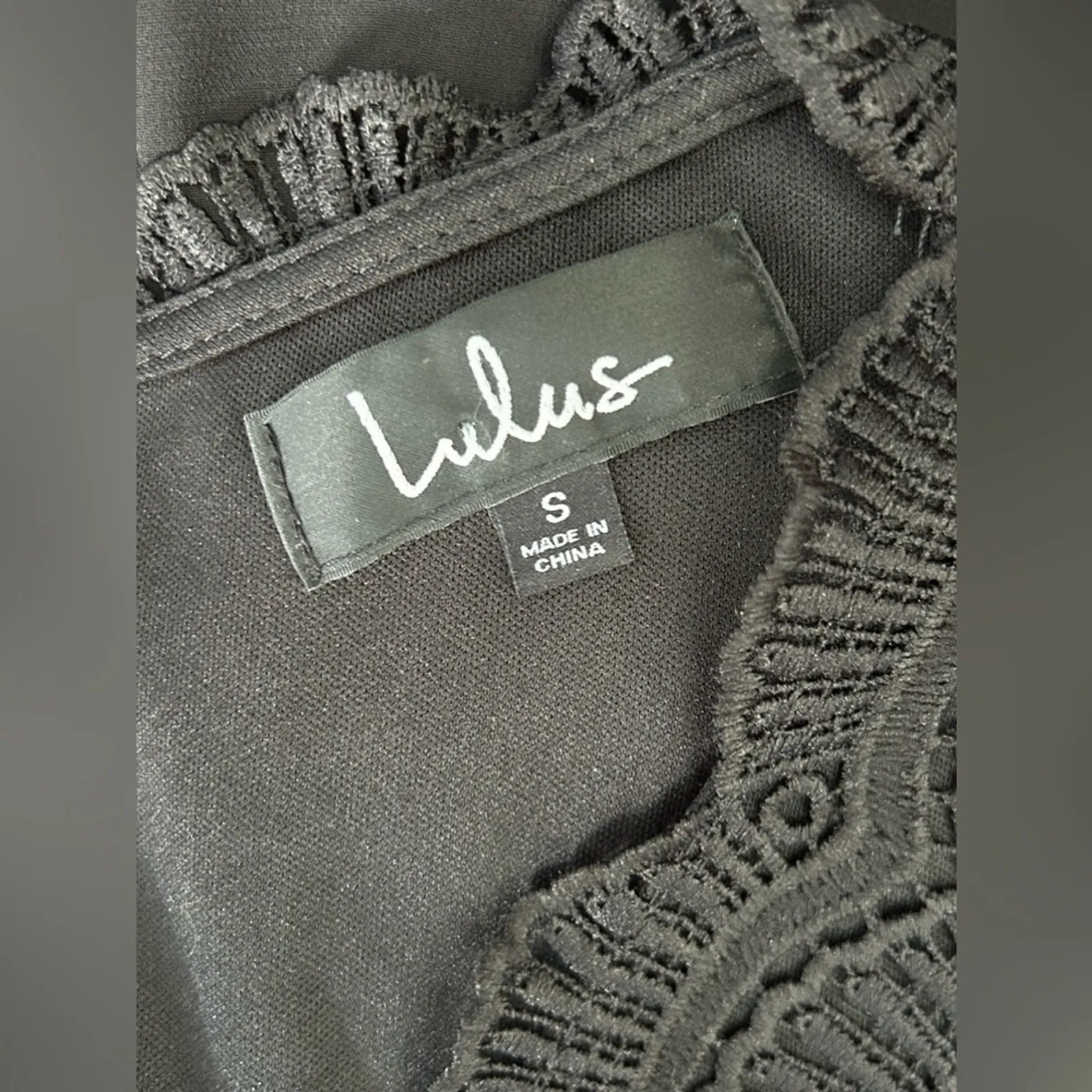 Lulu’s Angel in Disguise Black Lace Mini Skater Dress Size Small - Image 13