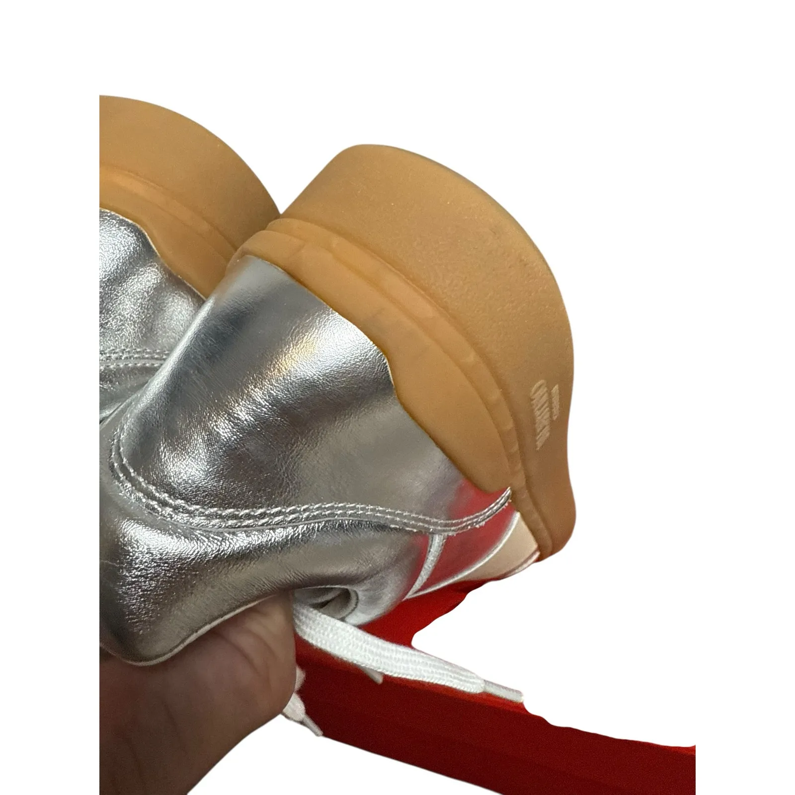 Valentino Garavani Upvillage Metallic Silver Low Top Sneakers 10.5 - Image 15