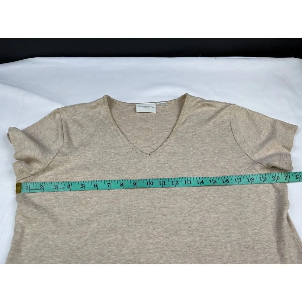 Liz Claiborne Women's Cream Shirt/T-Shirt Sz M SKU 4205 - Image 6