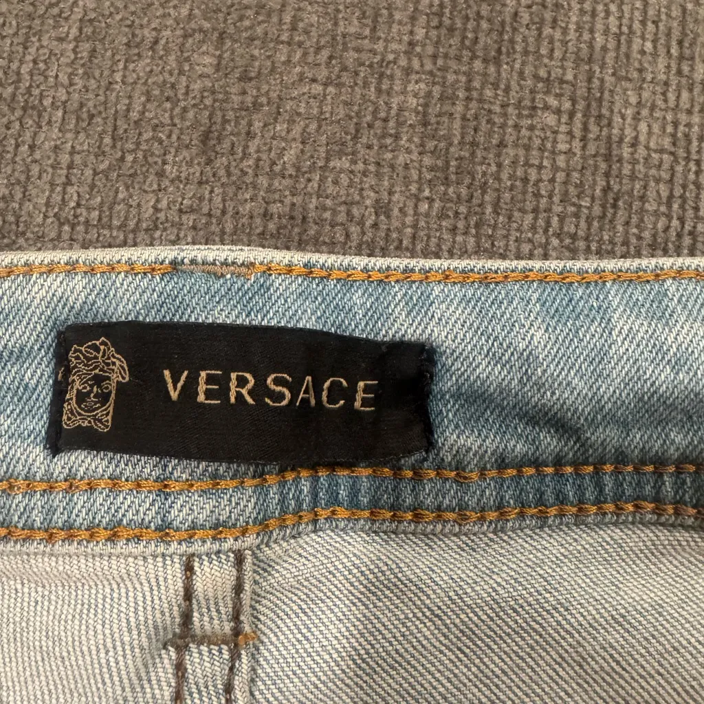 Versace Light Blue Denim Jeans - Image 8