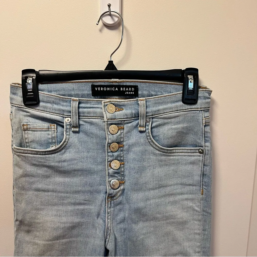 Veronica Beard  Debbie Skinny Jean Pale Stone Size 25 EUC - Image 3