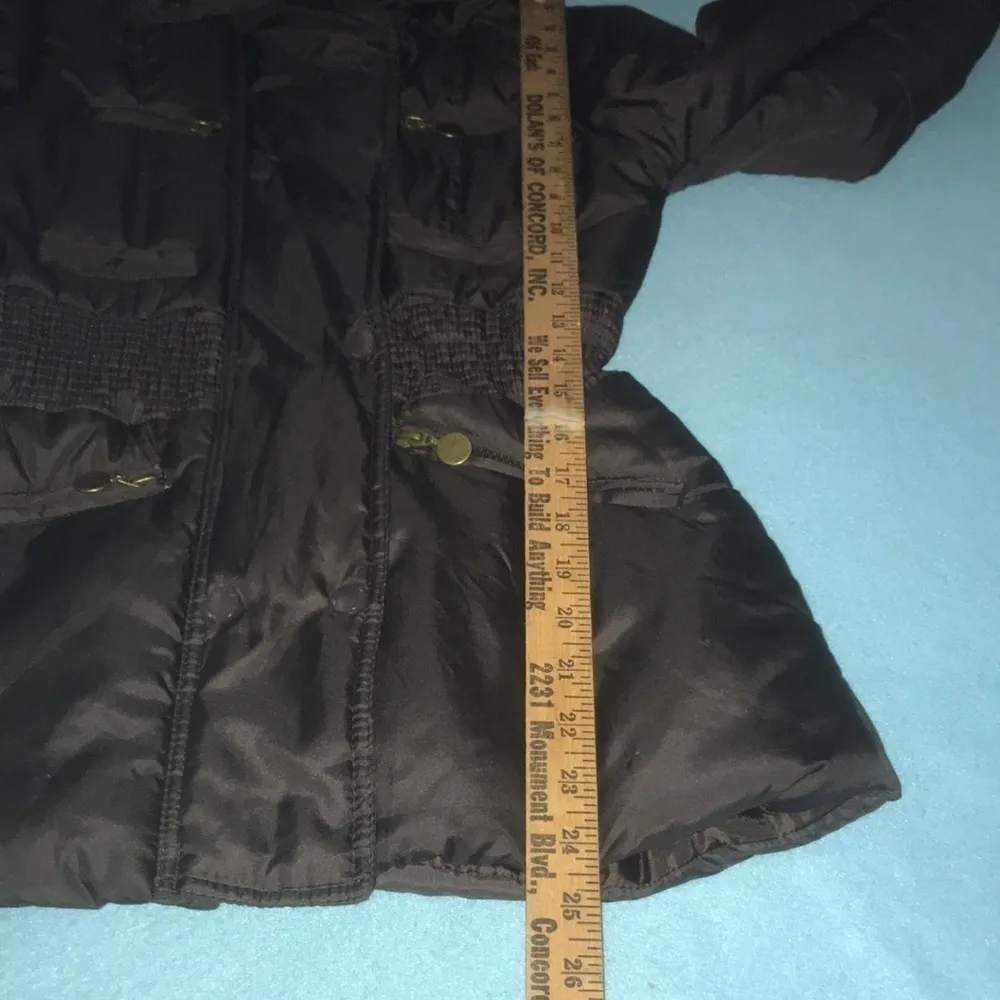 𝅺DOLLHOUSE outerwear warm winter coat dark brown detachable hood NEW size S - Image 6