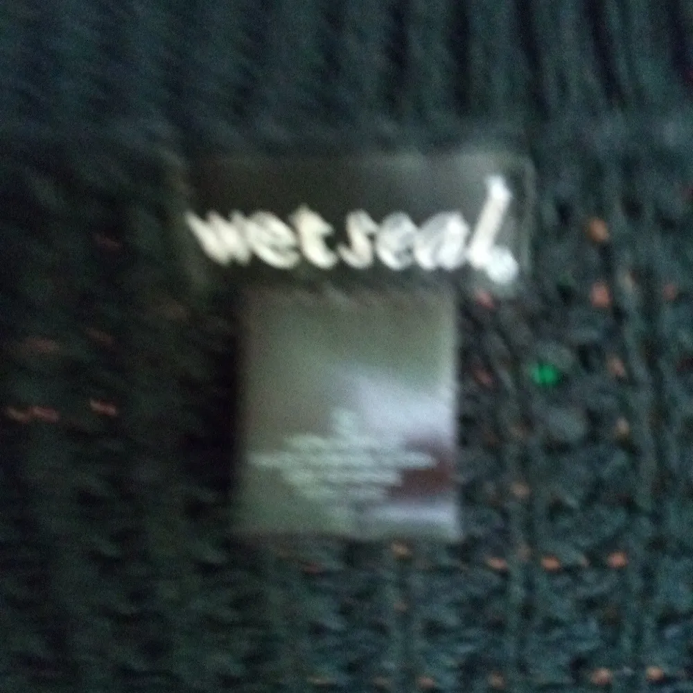 Wet Seal S Pullover V-NeckBlack Cable Knit Sweater - Image 2