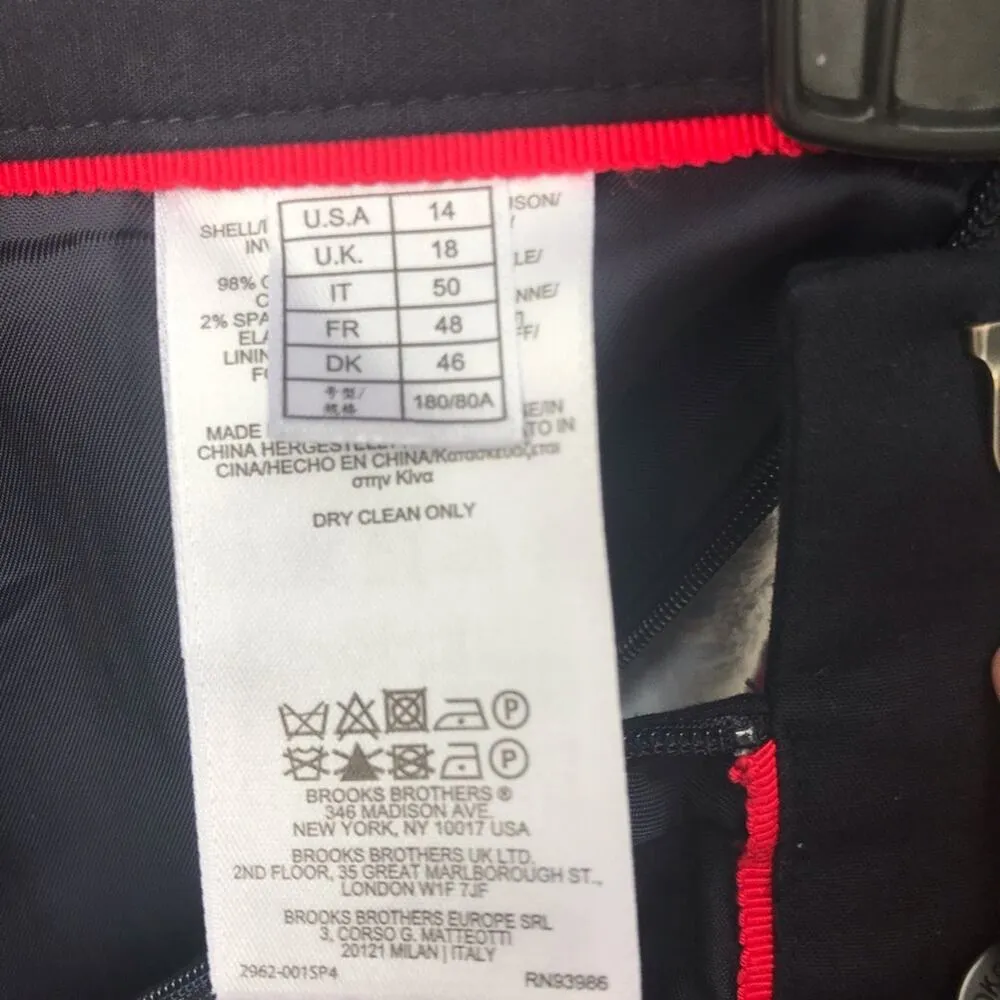 Brooks Brothers navy embroidered a line skirt - Image 6