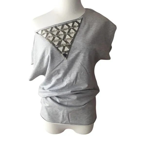 Bebe Wide Neck Sweatshirt Sz S Y2K Short sleeve Sweatshirt - Image 2