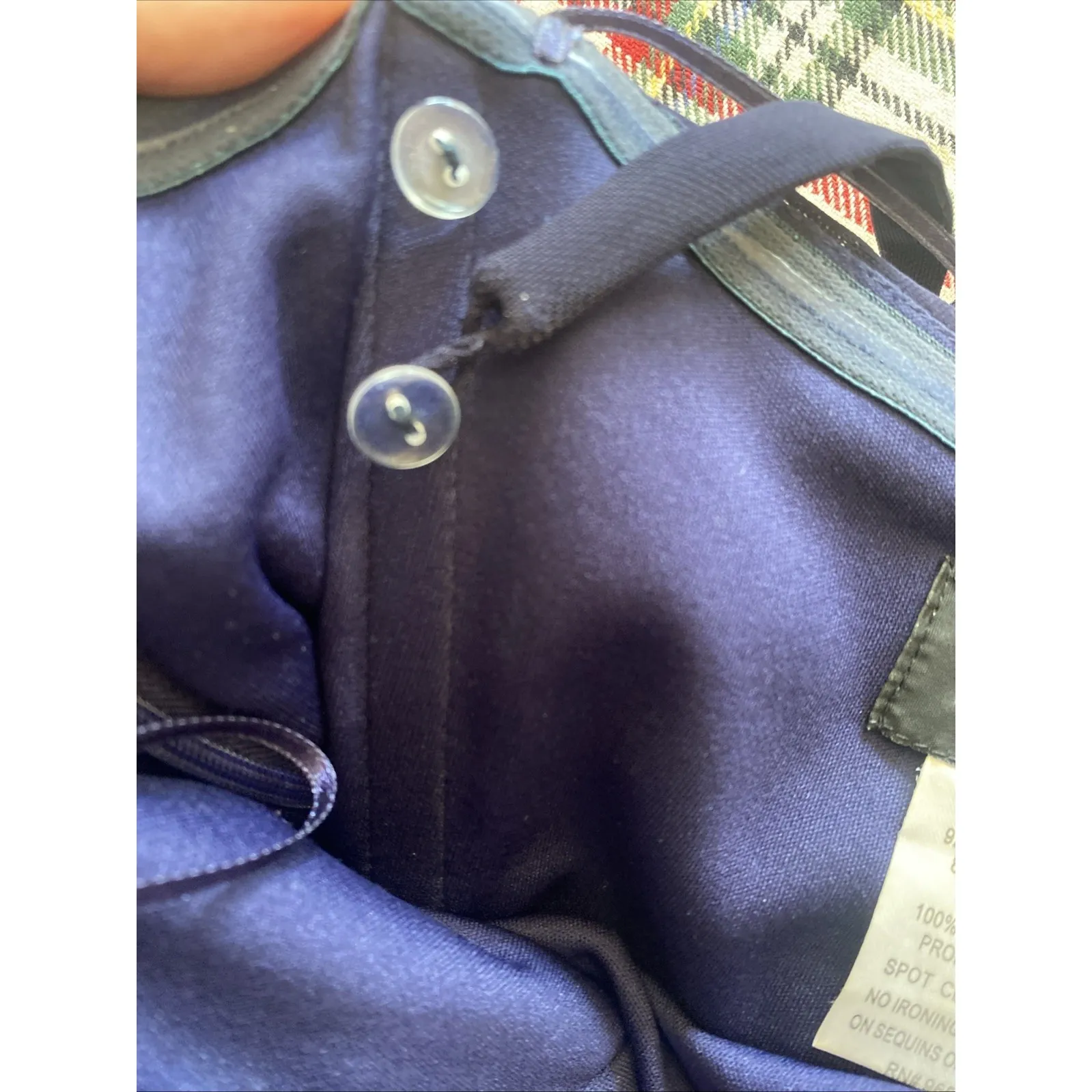 Faviana Womens 8 Navy Dress Prom Beaded Side Event Gala - Image 8