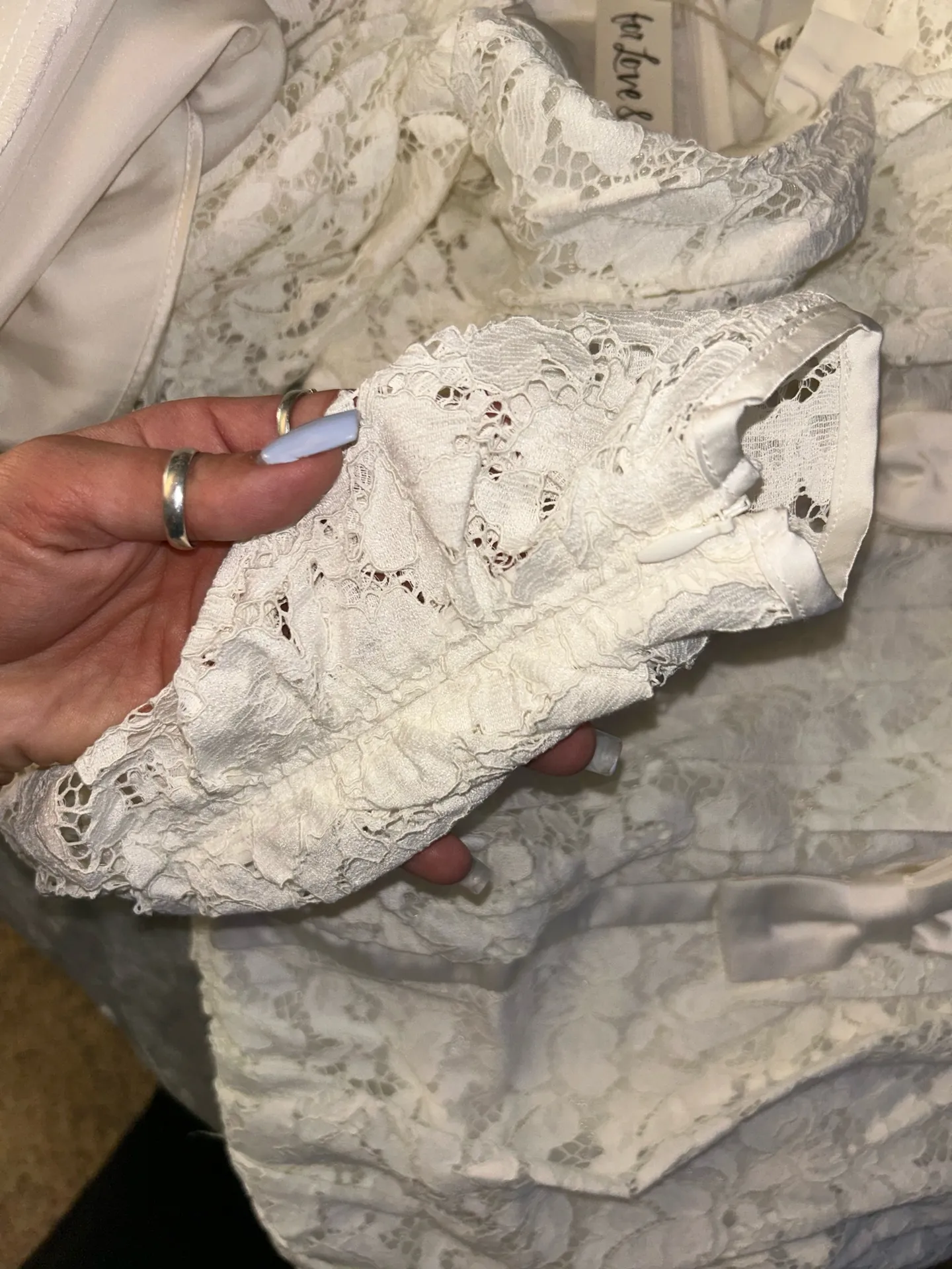 For Love & Lemons Colette Bridal Gown with Detachable Train Size S NWT - Image 10