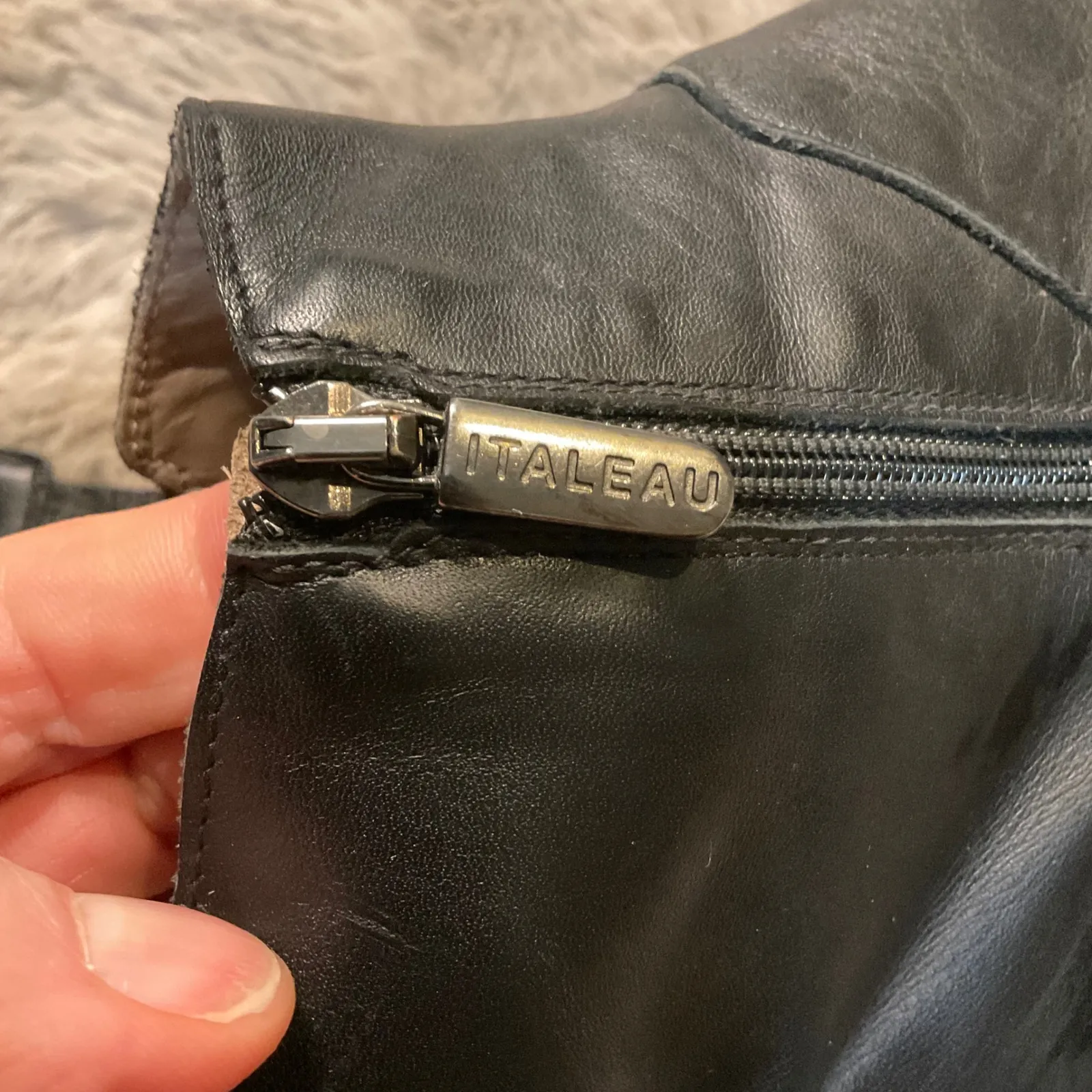 Italeau Black Booties Pointed Toe 38 Bootie Womens Made In Spain Size 7.5 - Image 10