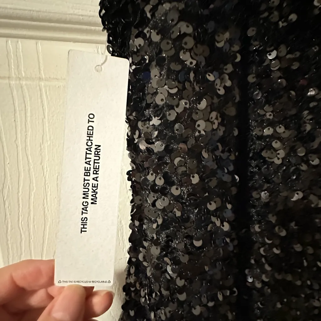 NWT Princess Polly Miss Me Sequin Mini Dress - Black - US 10 Formal Party Dress - Image 3