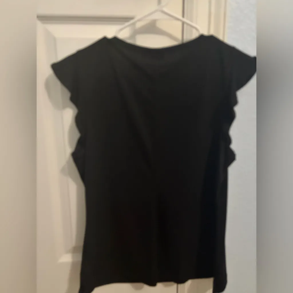 Candie's  Black Blouse with Pearl Details - Image 2