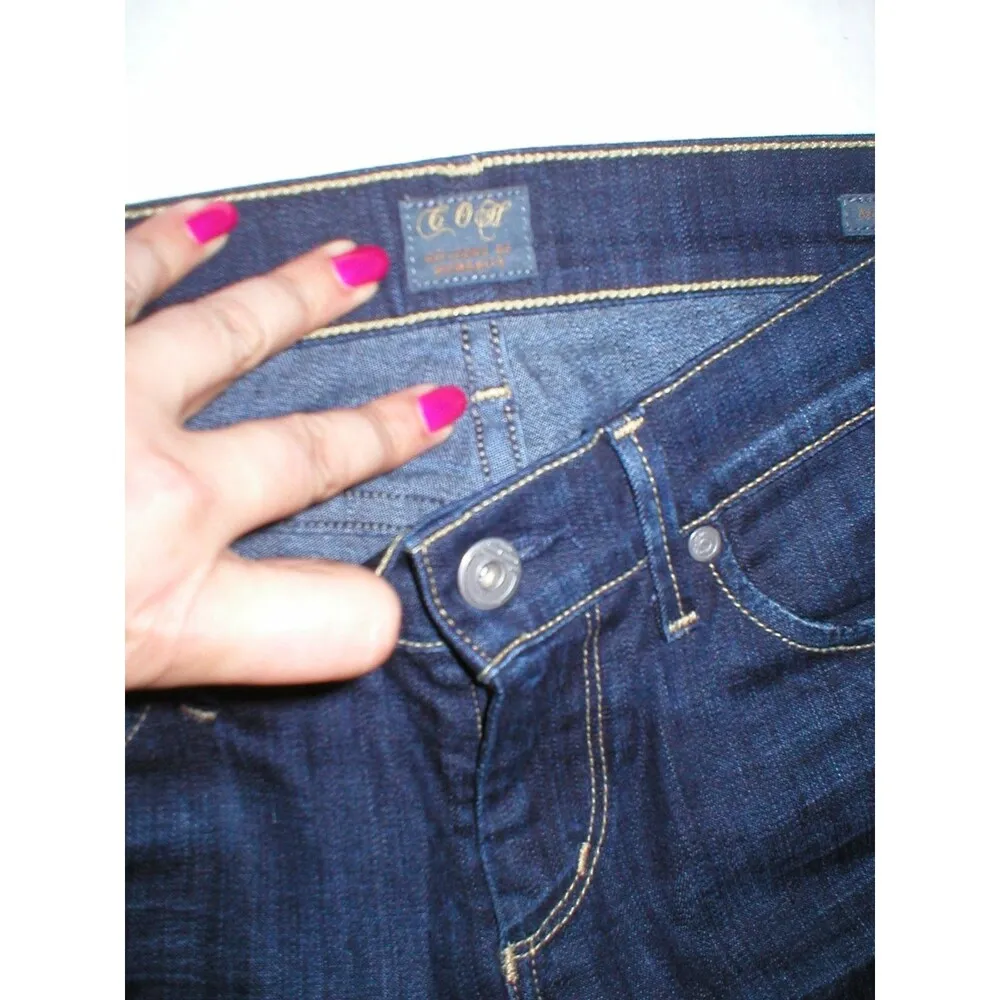 New Womens Designer Citizens of Humanity Ava Straight Dark Jeans 24 USA Distress - Image 5