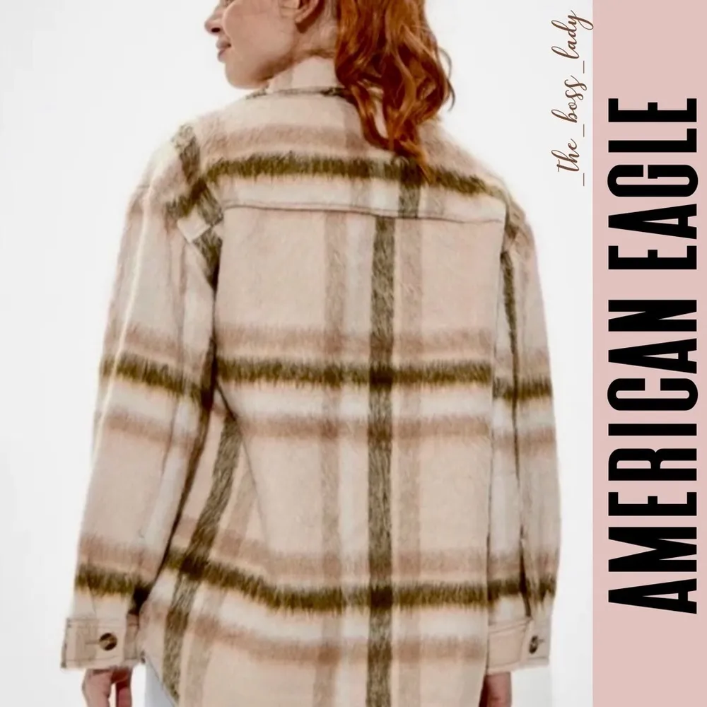American Eagle Outfitters shacket heavy jacket plaid - Image 8