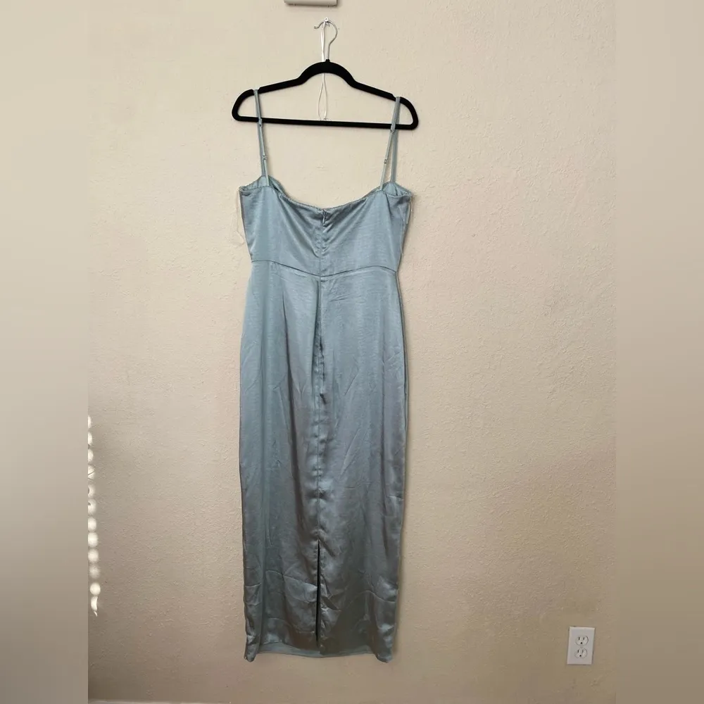 HOUSE OF CB 'Costanza'‎ Light Jade Maxi Dress blue NWOT size L - Image 10