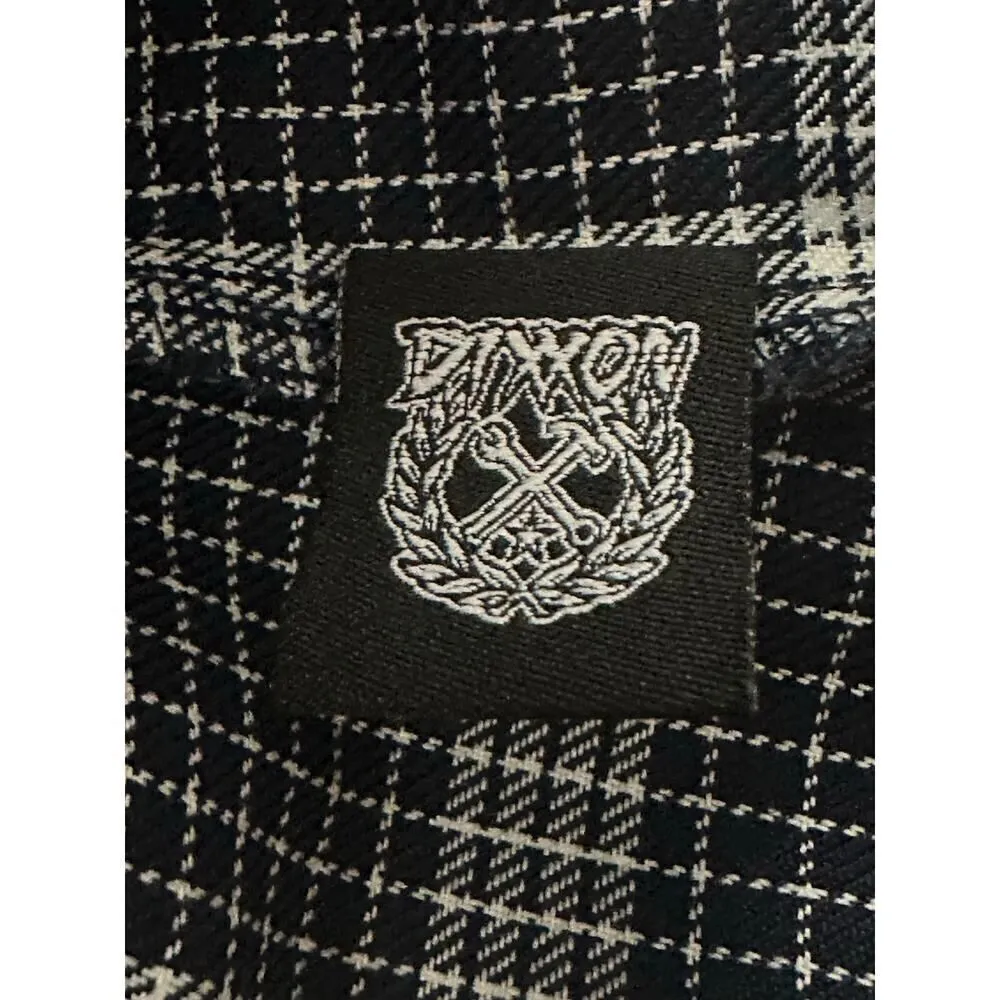 Dixxon Shirt Women’s Gray Blue The Paulson Plaid Button Up Flannel Pockets Gray - Image 3