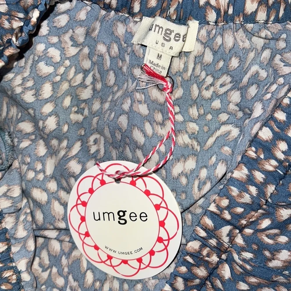 UMGEE medium leopard print skirt pockets front not lined elastic waistband NWT - Image 6