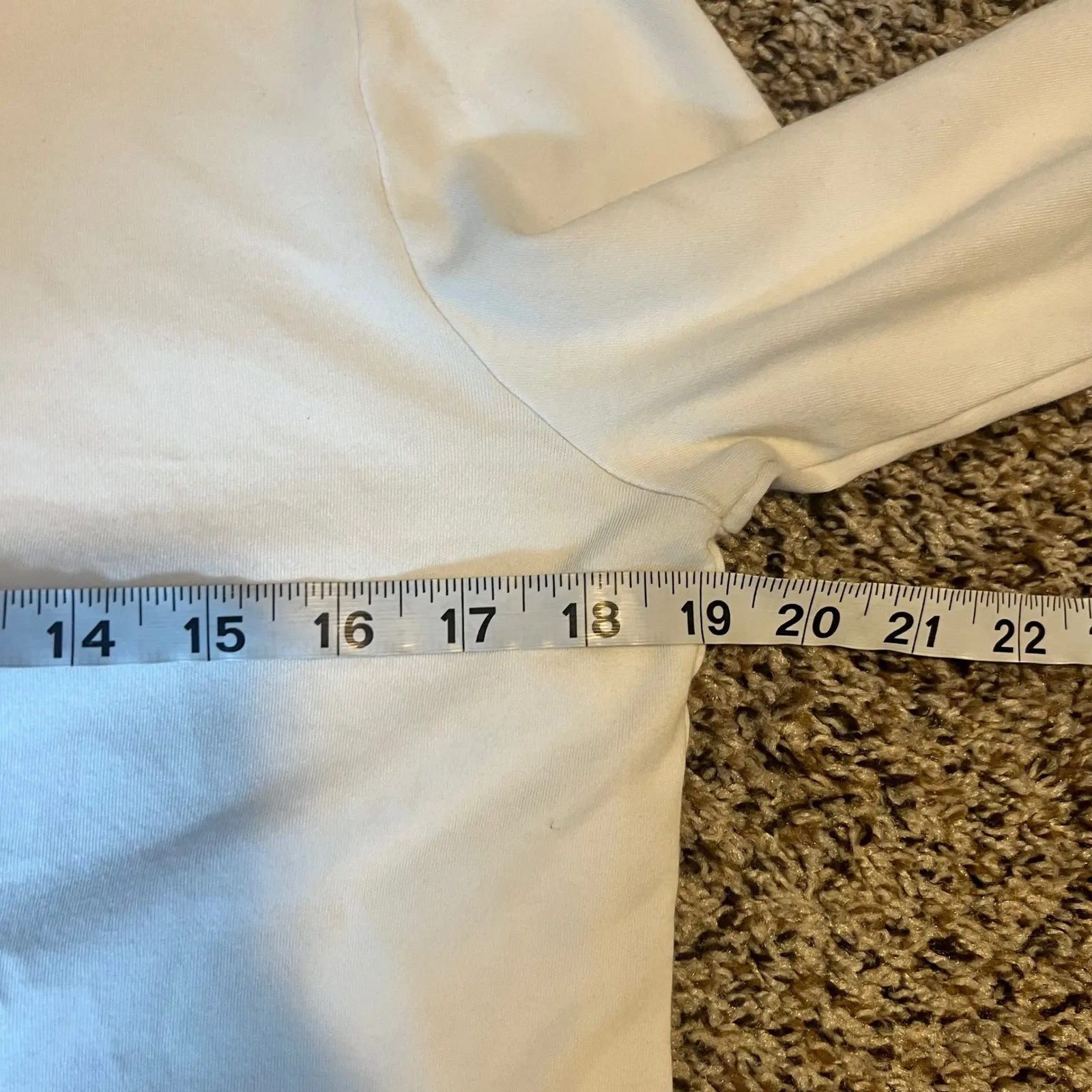 Lands End Womens White 3/4 Sleeve Pima Cotton Tunic Top Size M - Image 6