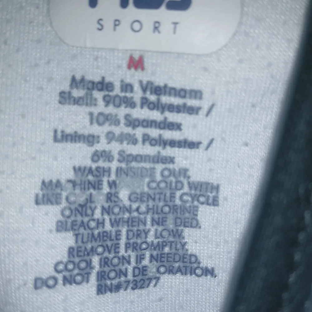 Fila Performance M Sleeveless Running Fitted Top in White Black Trim - Image 6