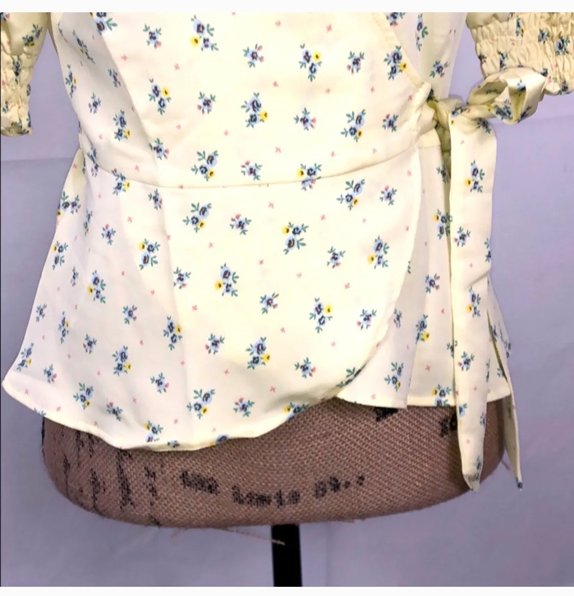 Graphic Floral Wrap Top - Image 5