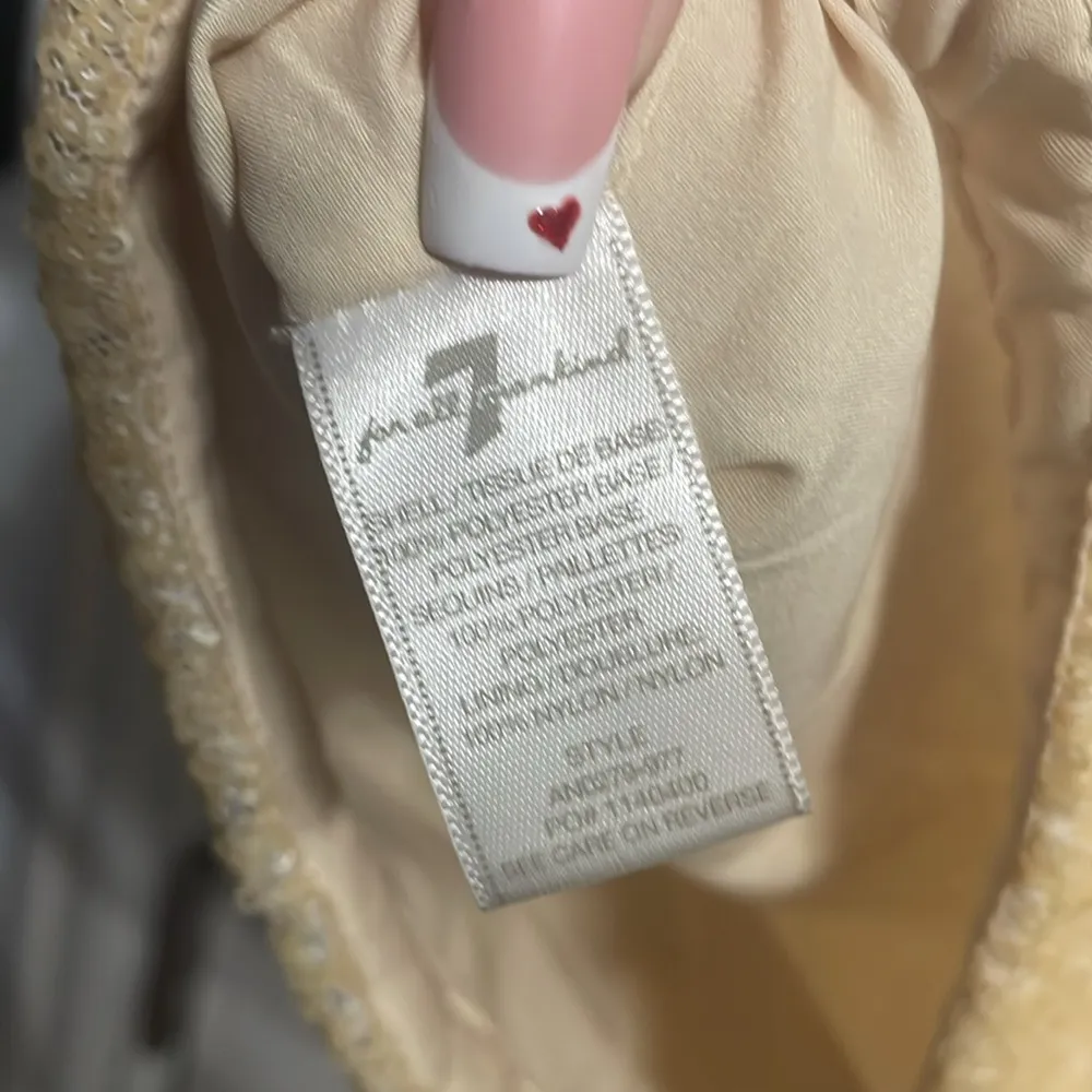 7 For All Mankind 💖  Yellow Sequin Tank - Image 5