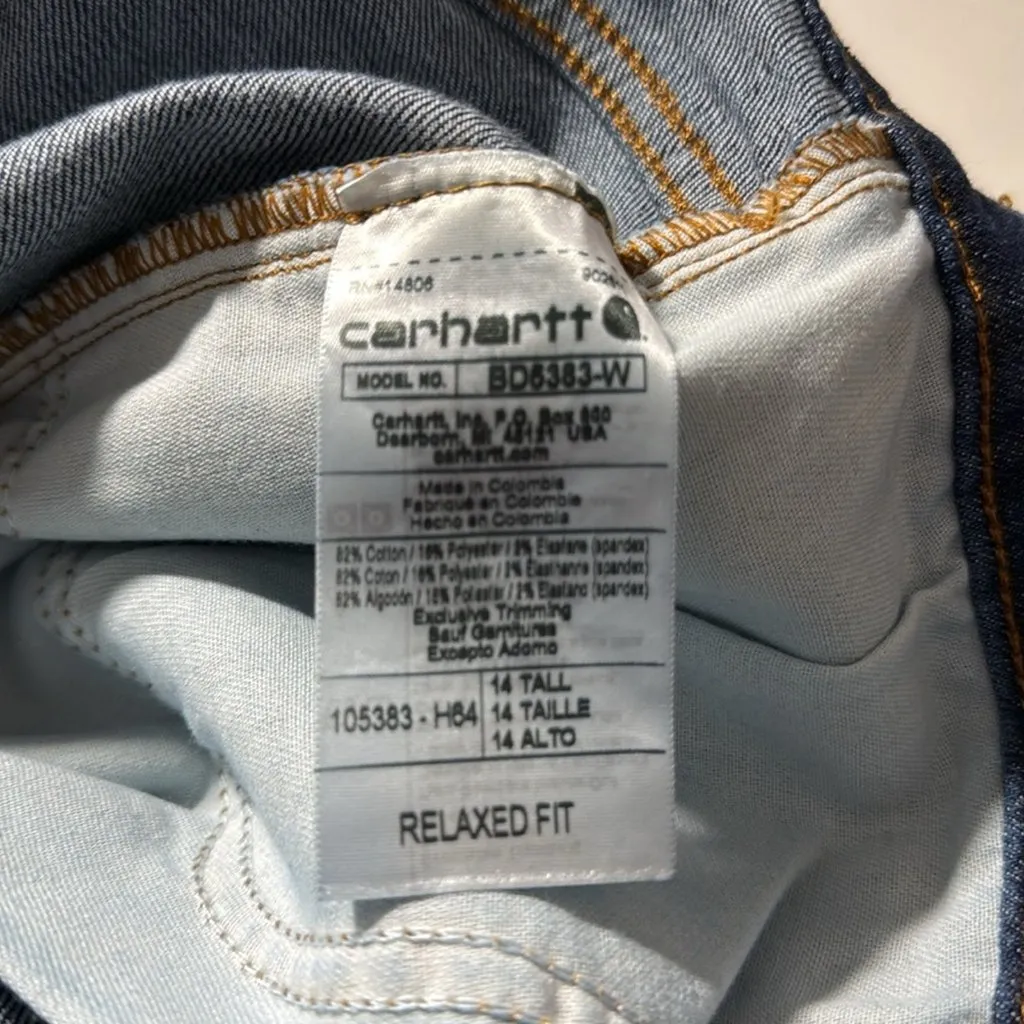 Womens Carhartt Rugged Flex Relaxed Fit Jean Size 14T NWT - Image 5