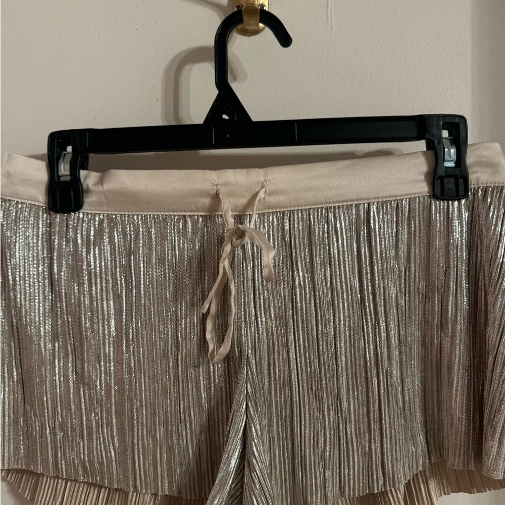 victoria’s secret metallic gold lounge shorts size S - Image 3