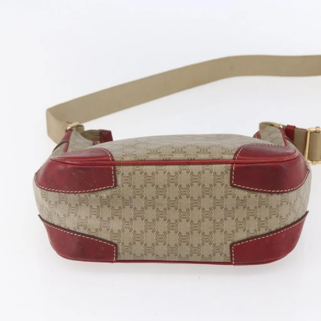  Macadam Canvas Shoulder Bag PVC Beige Gold Authentic - Image 7