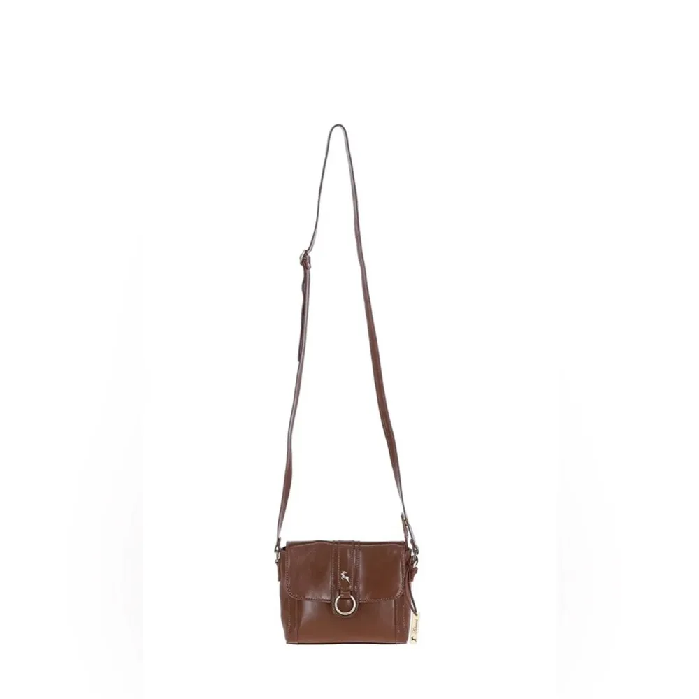 Ashwood Brown Leather Crossbody Bag - Image 9