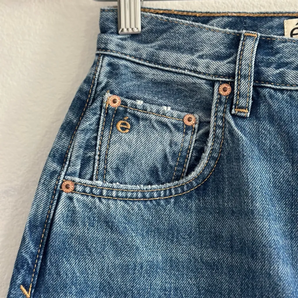 Ética Iris Relaxed Barrel Jean in Basalt, Size 24 Blue - Image 6