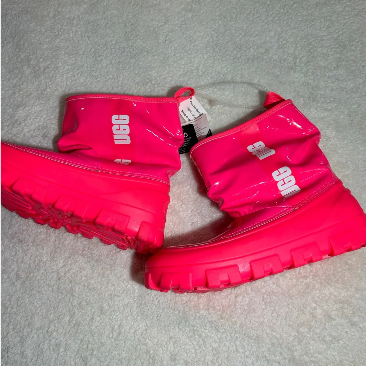 $100 UGG Classic Brellah Mini "Super Coral" Boots Size 6.5 Pink - Image 7