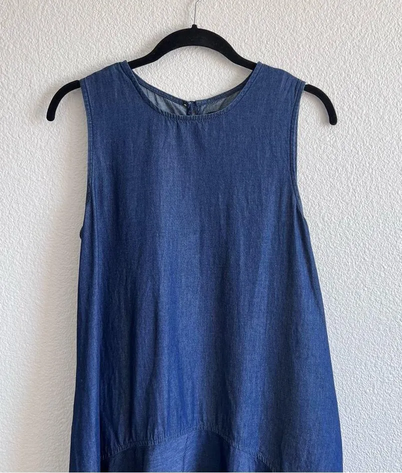 The Limited Sleeveless High-Low Denim Cotton - Image 2