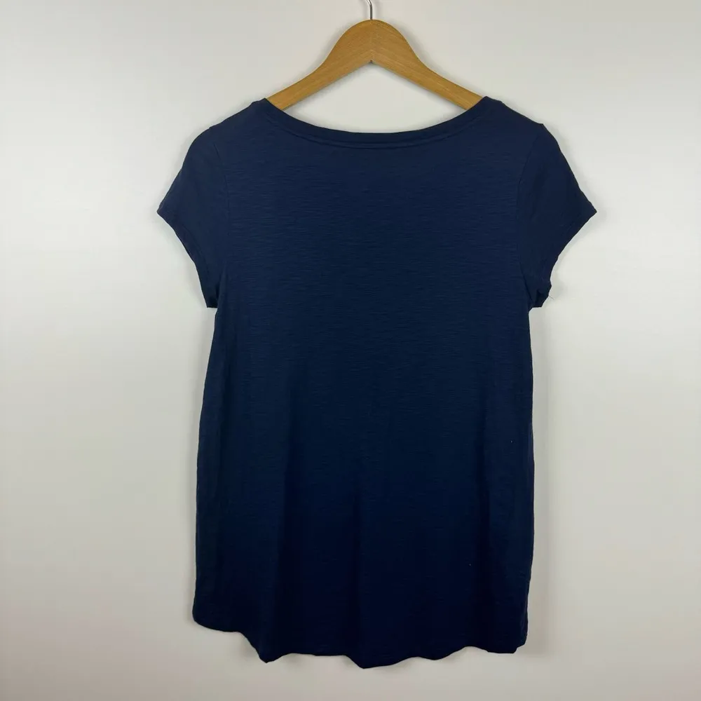 Lilly Pulitzer Pima Cotton True Navy Short Sleeve T-Shirt Size Small - Image 2