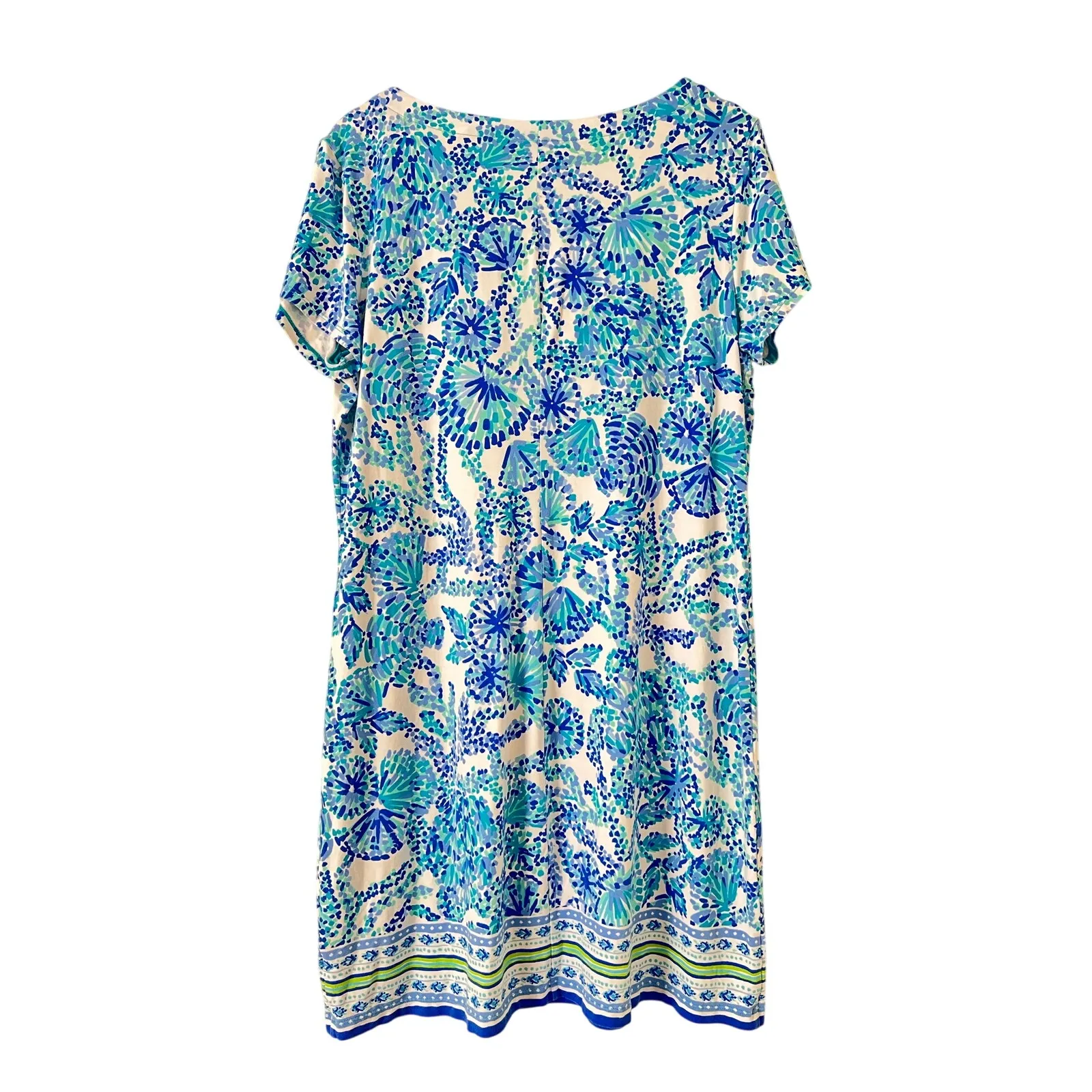 Lilly Pulitzer UPF 50+ Sophiletta Dress Turquoise Oasis Shell Me You Love Me XL - Image 8