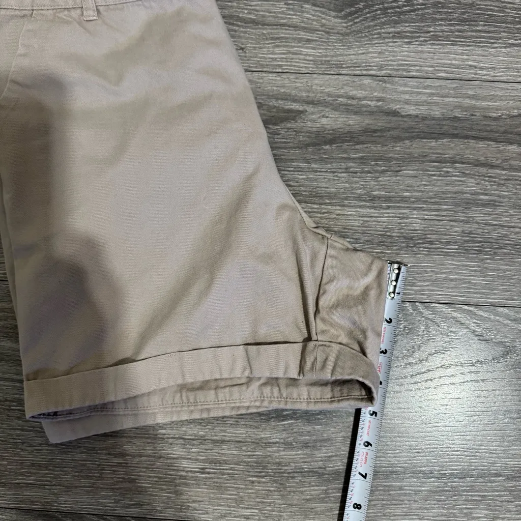 Forever 21 Women Beige Zippered Trousers Cotton Pocketed Shorts Size M‎ - Image 12