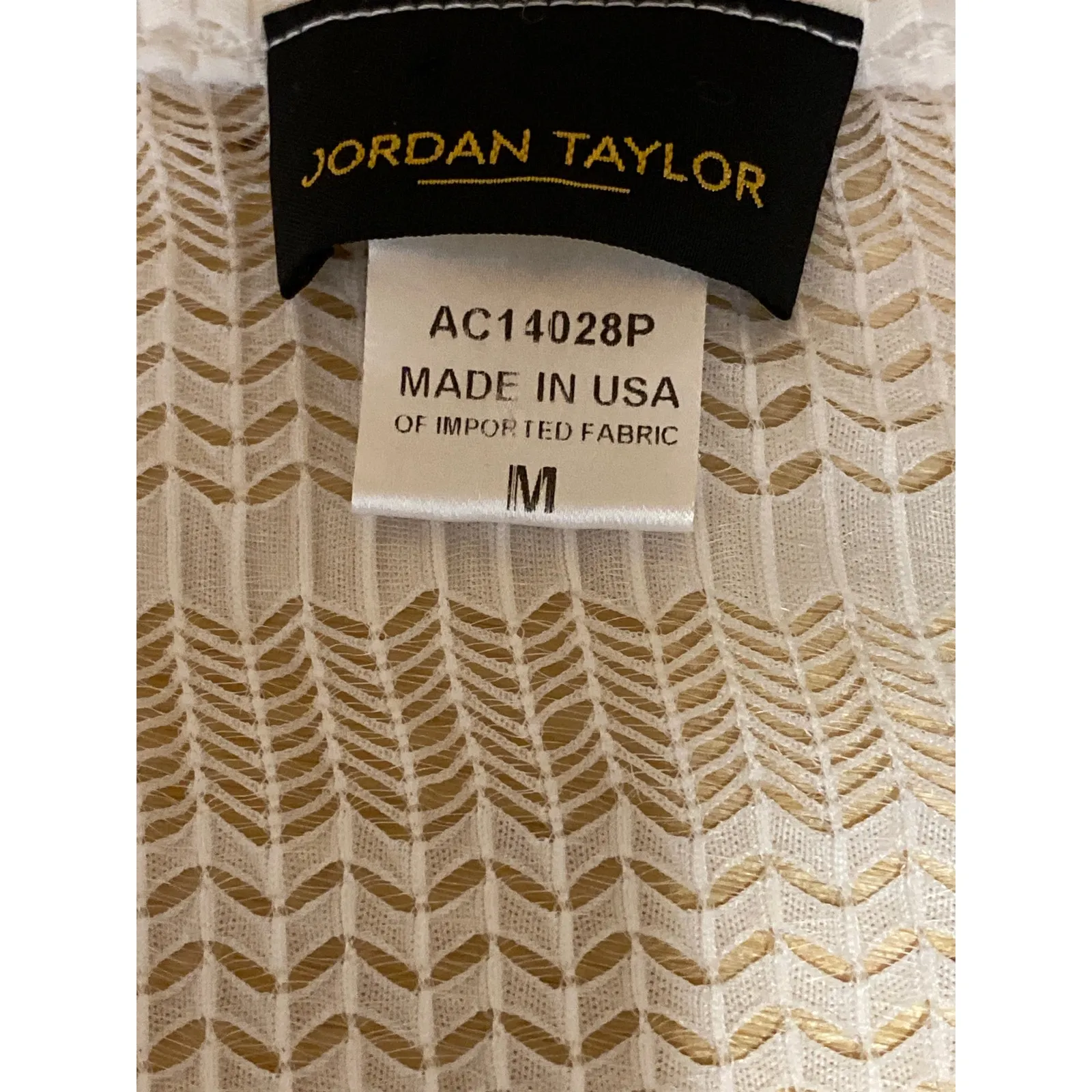 Jordan Taylor Women's White Knit Relaxed Long Sleeve V Neck Blouse Top Size M - Image 5