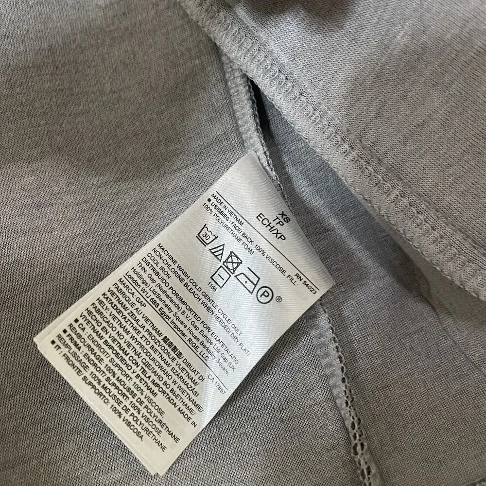 GAP Moto gray scuba full zip jacket size XS - Image 3