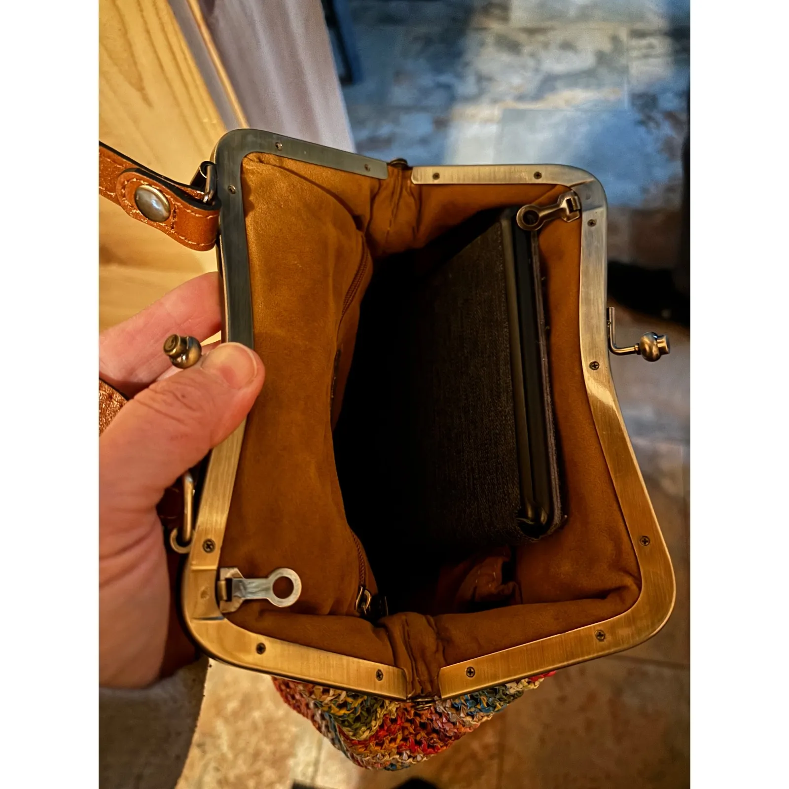 Patricia Nash Larueana Frame Spanish Woven Stripe Purse - Image 15