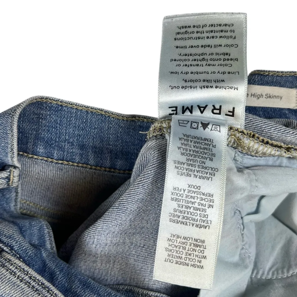 Frame Denim Le High Straight Blue Jeans - Image 13