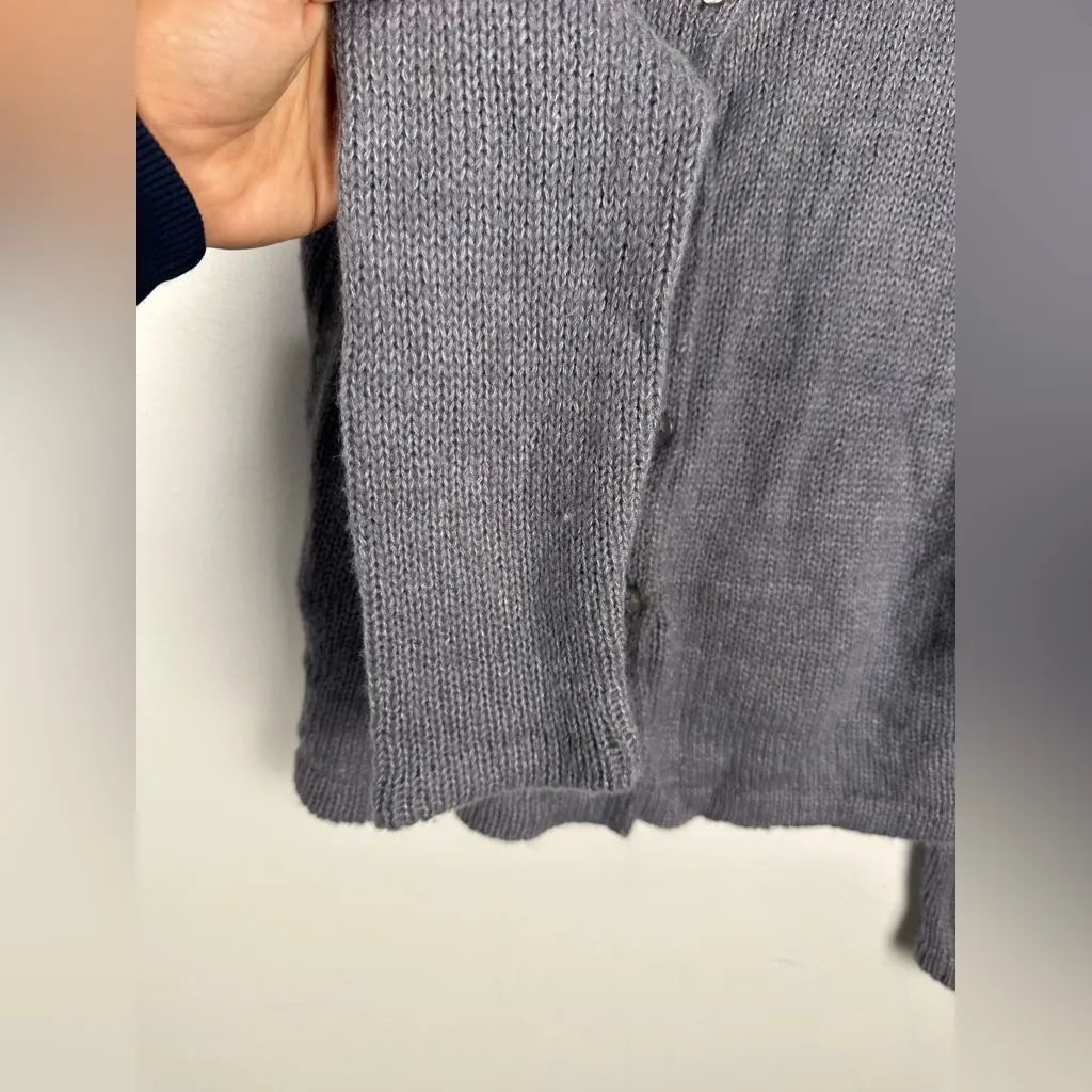Nia Ariana Cardigan Grey Wool Relaxed Fit Women’s Sz S Gray - Image 8