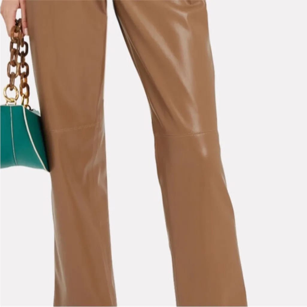 Nanushka tan vegan leather pants medium - Image 7