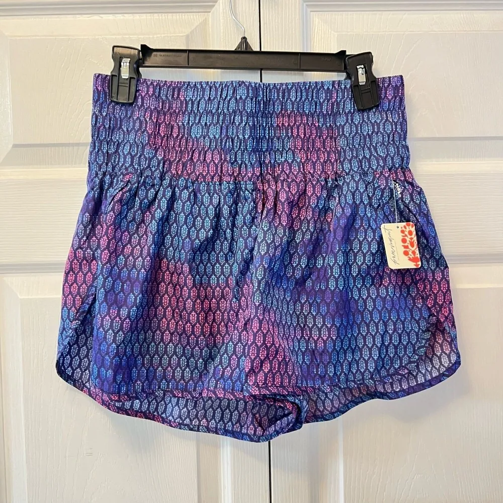 Free People Womens Large Blue The Way Home Short Marianas Combo Print New - Image 2