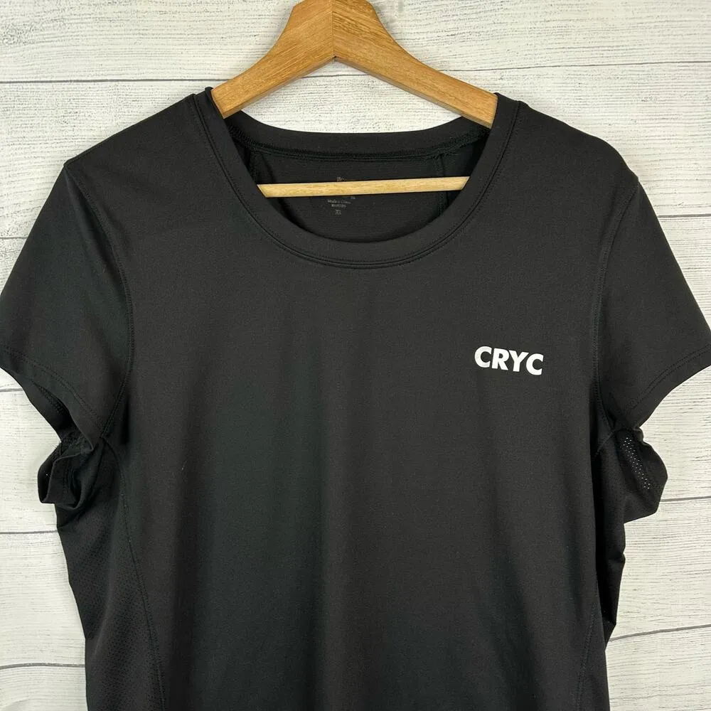 Alo Yoga Cryc Womens XL Cool Fit Short Sleeve Crewneck Shirt Black Workout - Image 3
