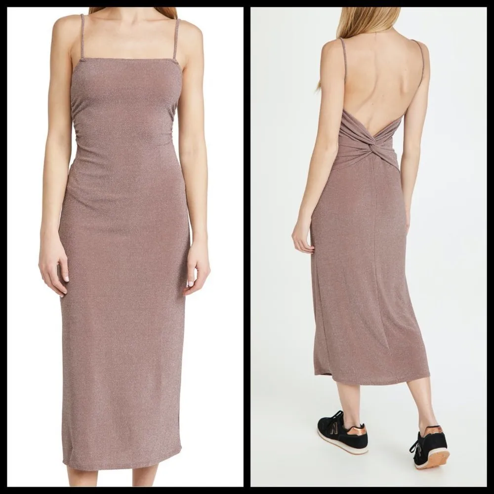 💕REFORMATION💕 Breslin Dress ~ Latte Sparkle XL NWT - Image 9