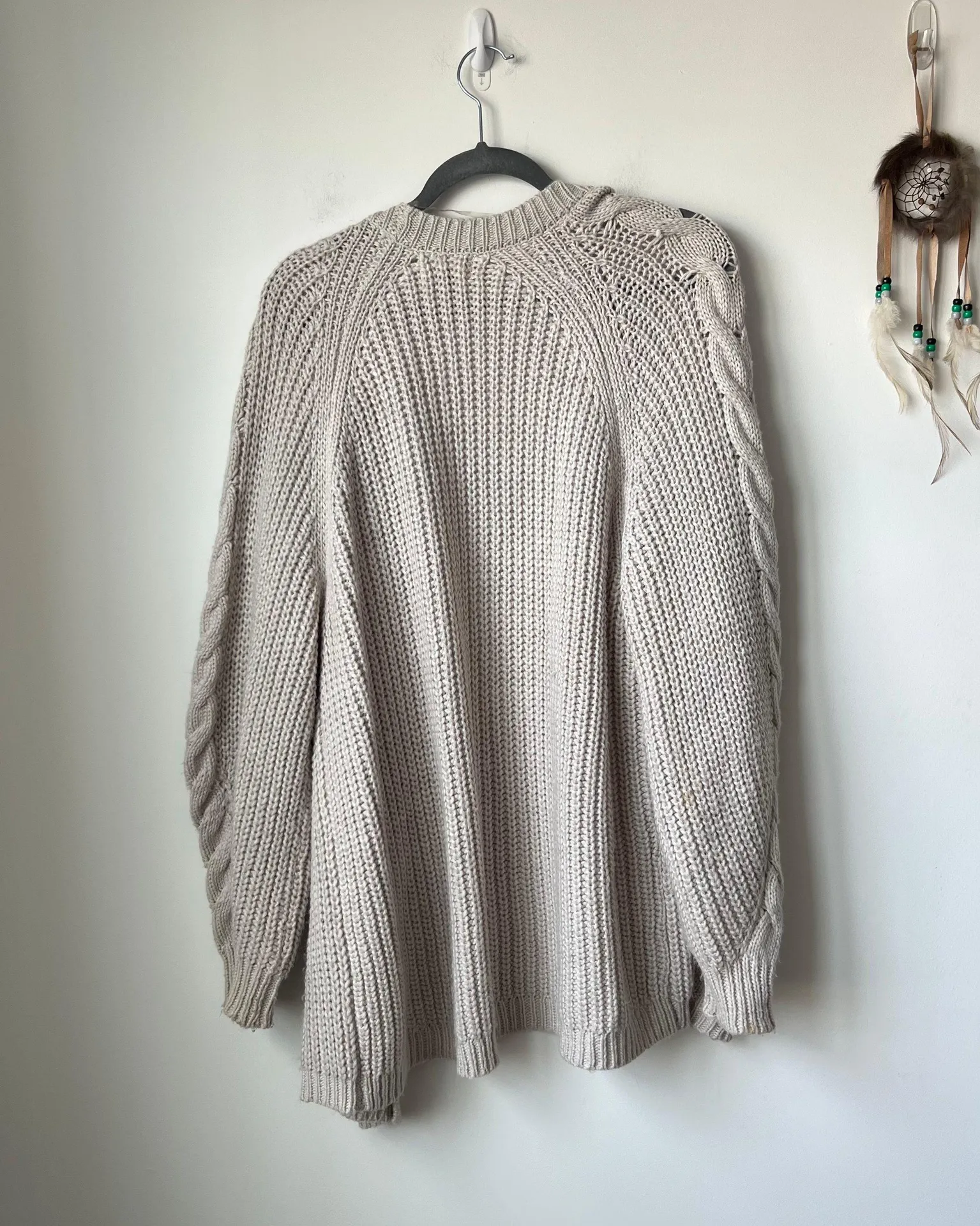 Universal Thread Universal Threads Beige Knitted Chunky Open Cardigan - Image 5