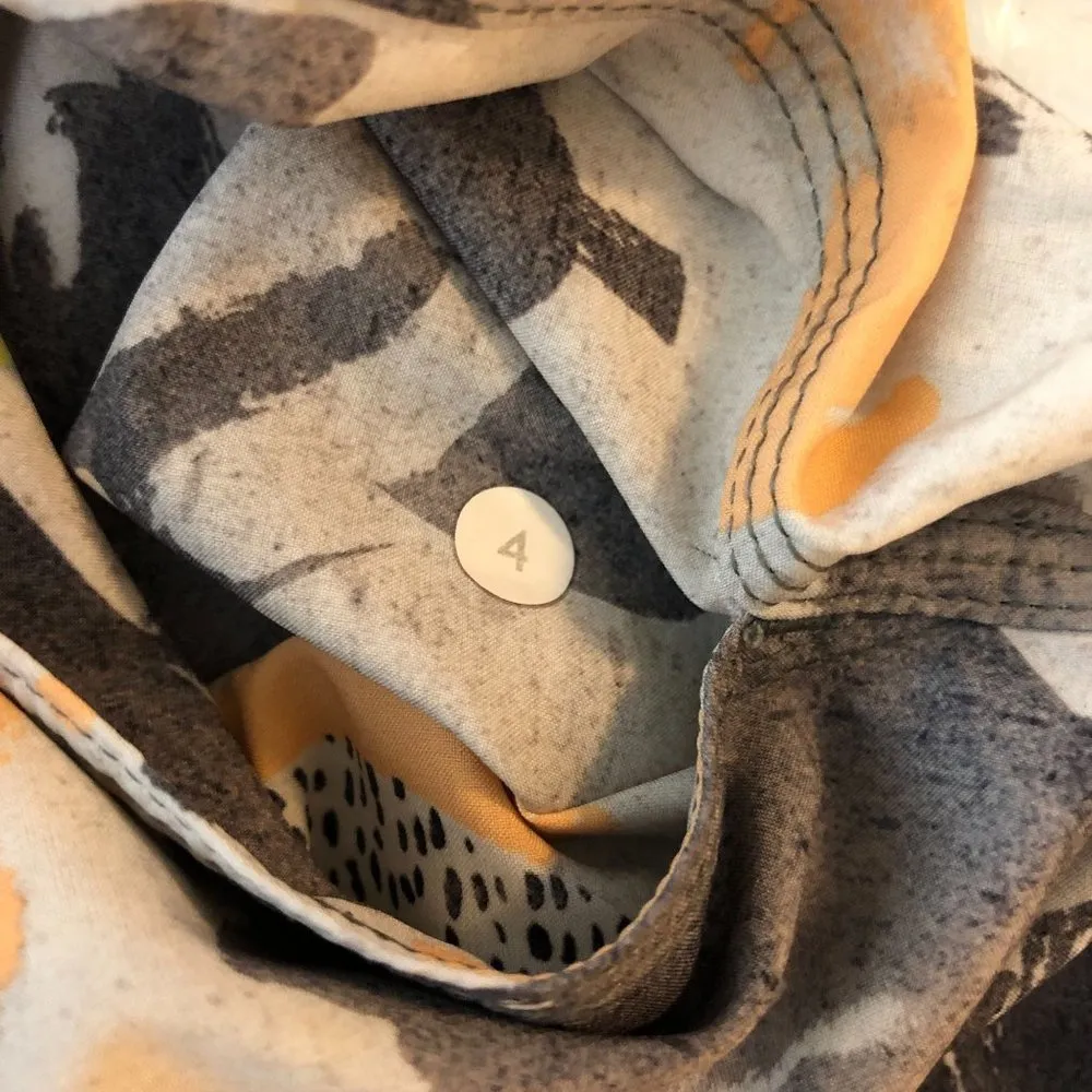 Lululemon Womens Om Pant Mini Art Pop White Slate Orange Gray 4 - Image 4