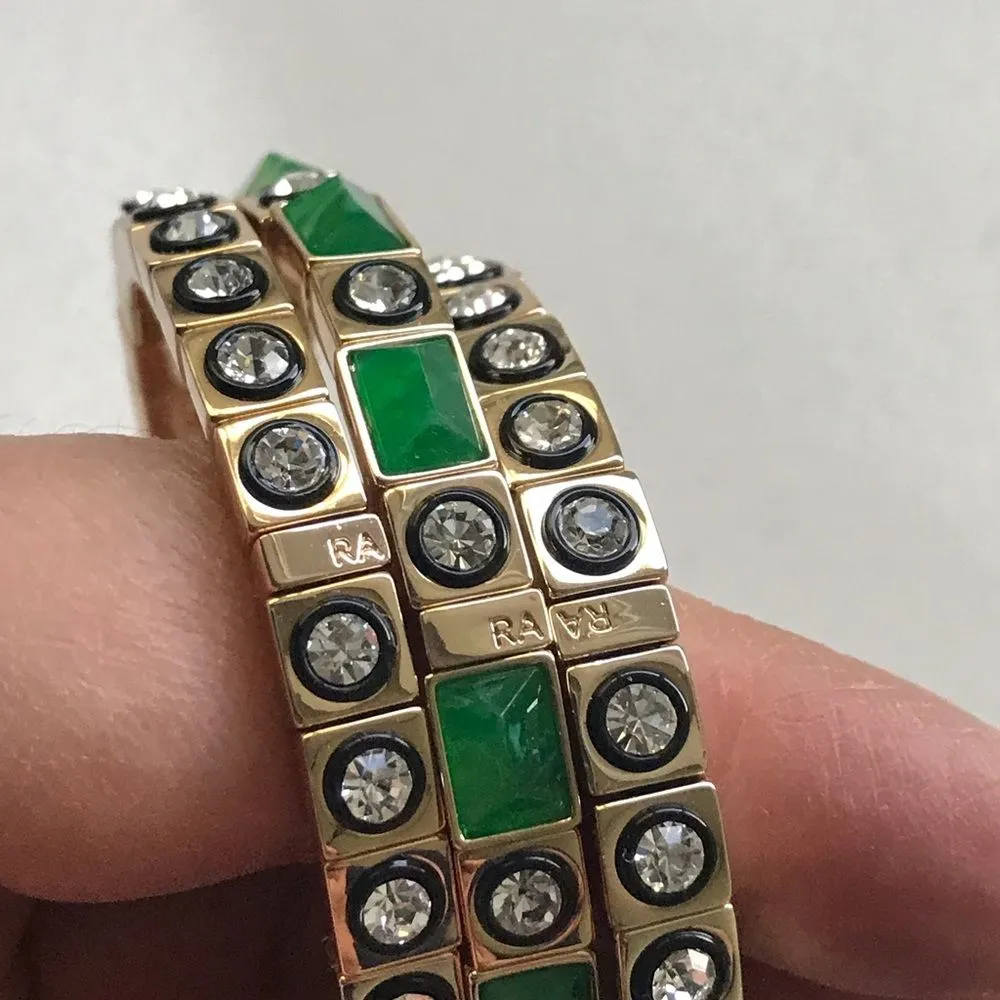 NWOT roxanne assoulin set of three Bracelets Gold - Image 7