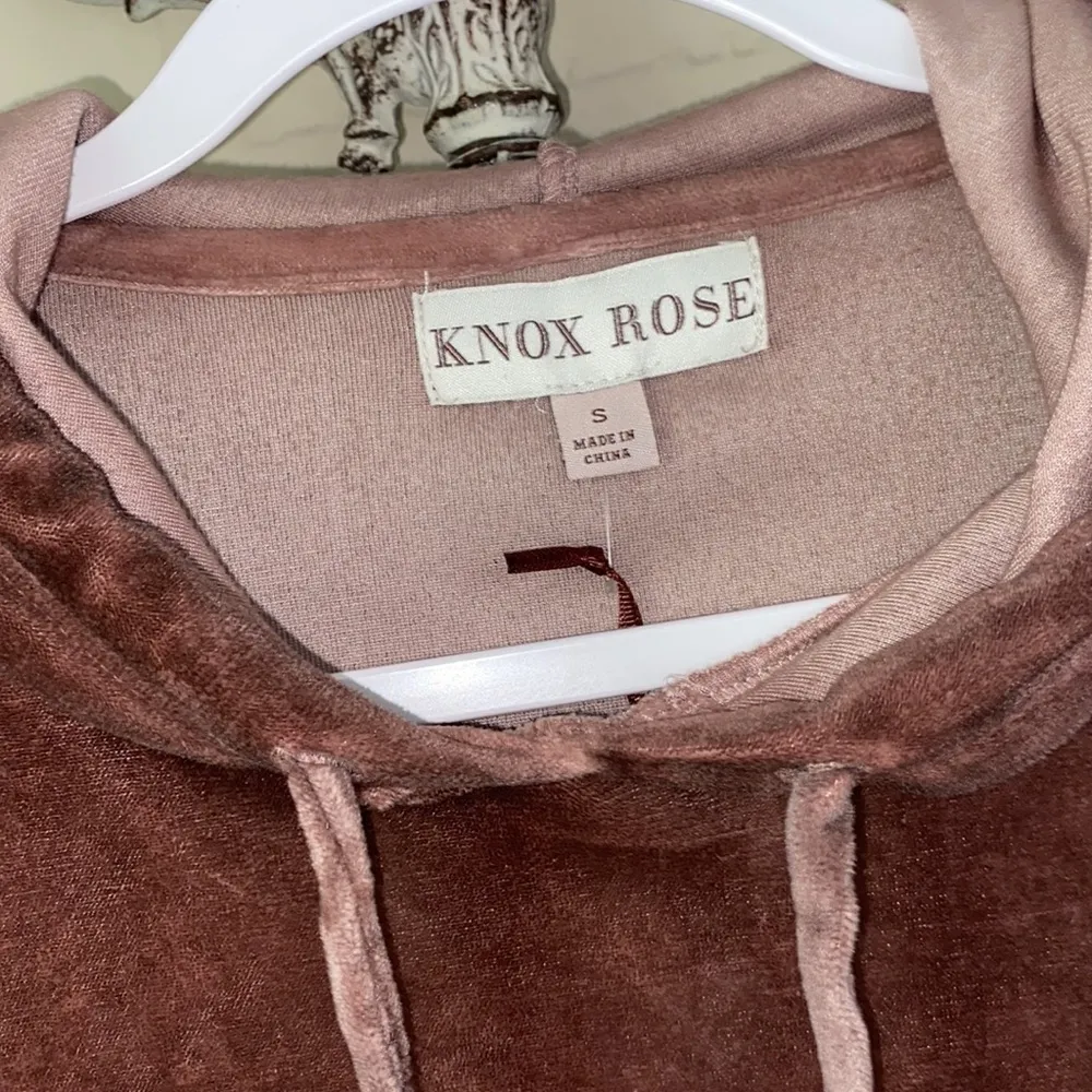 Knox Rose hoodie burnout sweatshirt NEW velour velvet‎ feel small - Image 2