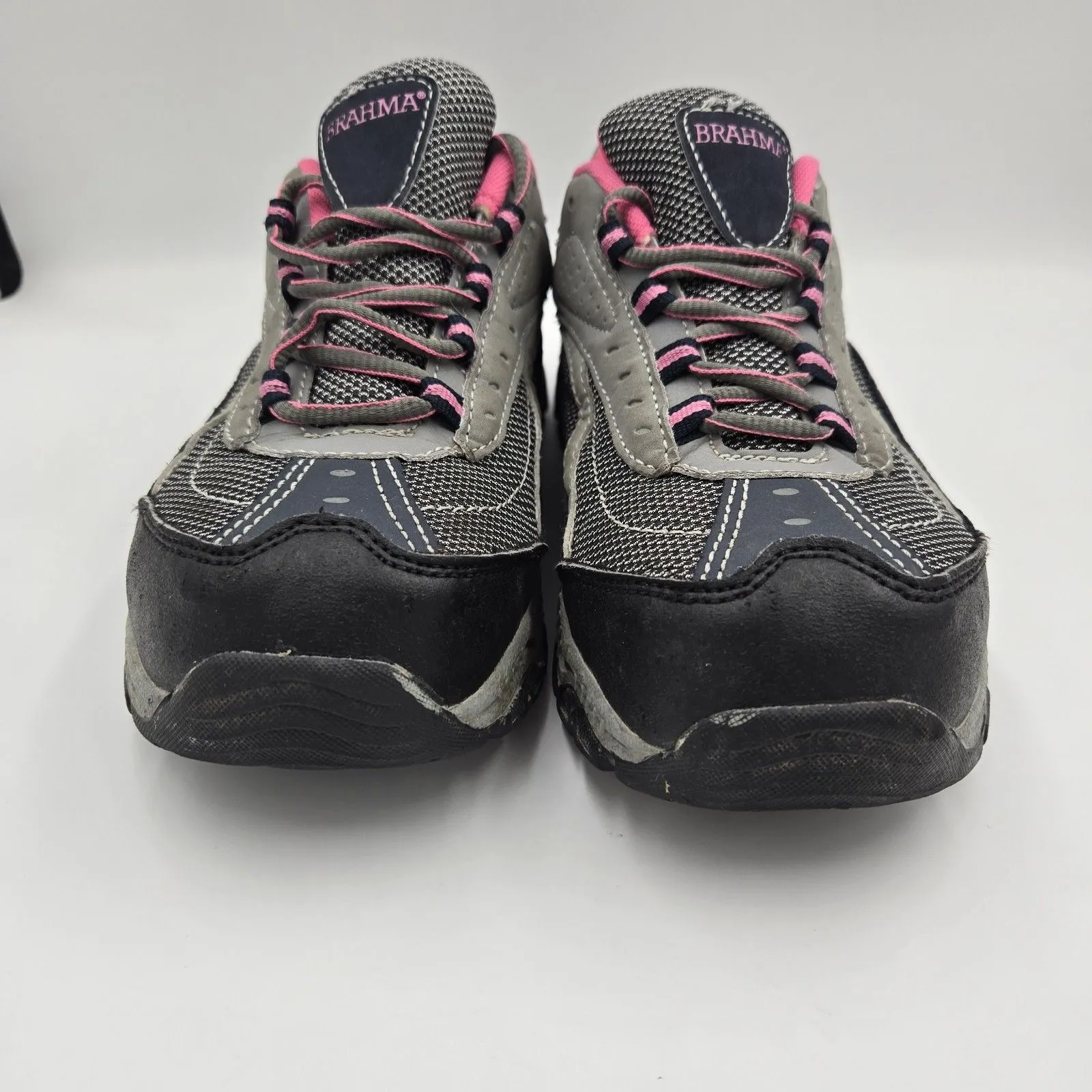 BRAHMA Sarah Steel Toe Work Shoes Sneakers Boots Women’s Size 7.5 Pink Gray - Image 9